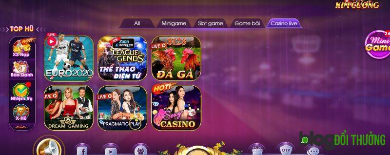 Casino live là khu vực tập hợp các thể loại cá cược đình đám