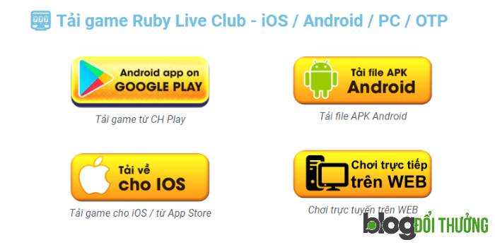 Các bước tải Ruby Live cho hệ điều hành Android
