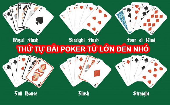 Thứ tự bài trong chơi Poker