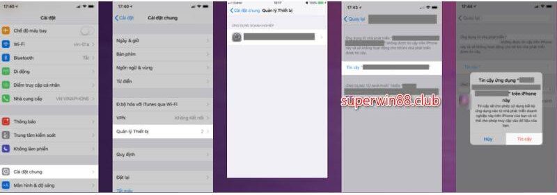 Hướng dẫn tải Superwin 88 về các thiết bị iOS